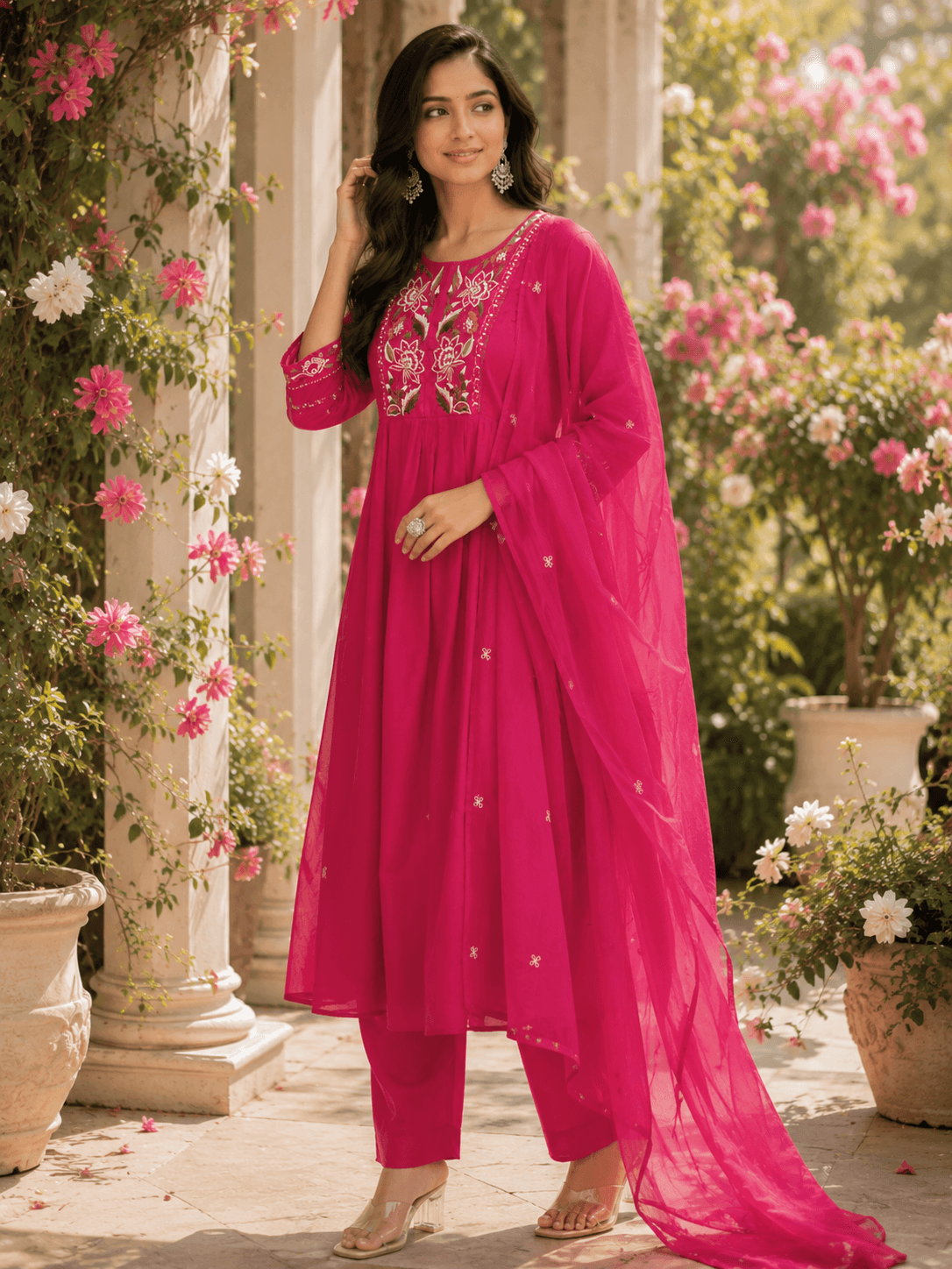 Pure Mul-Chanderi Suit