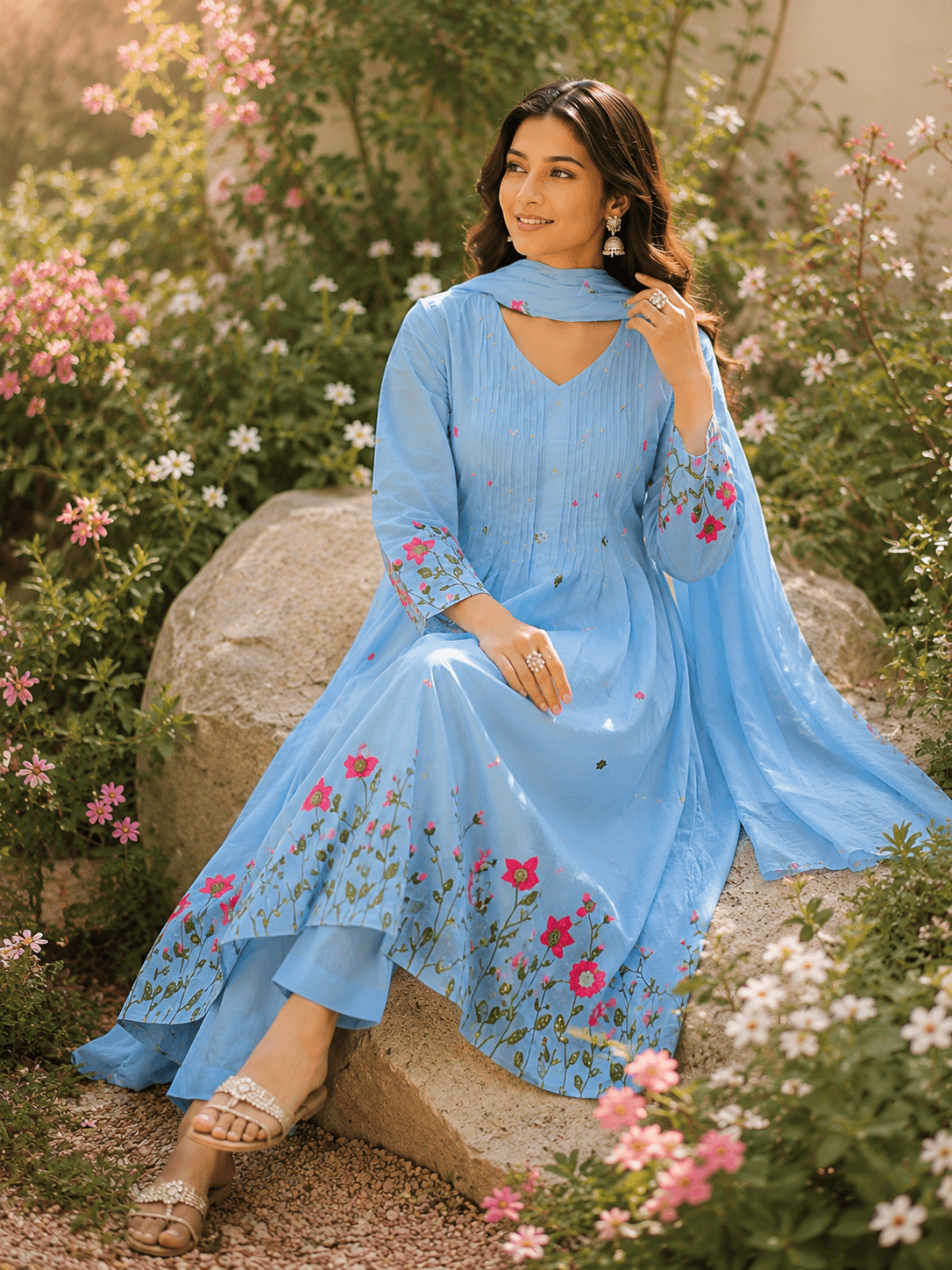 Cotton Kurta Set A-line