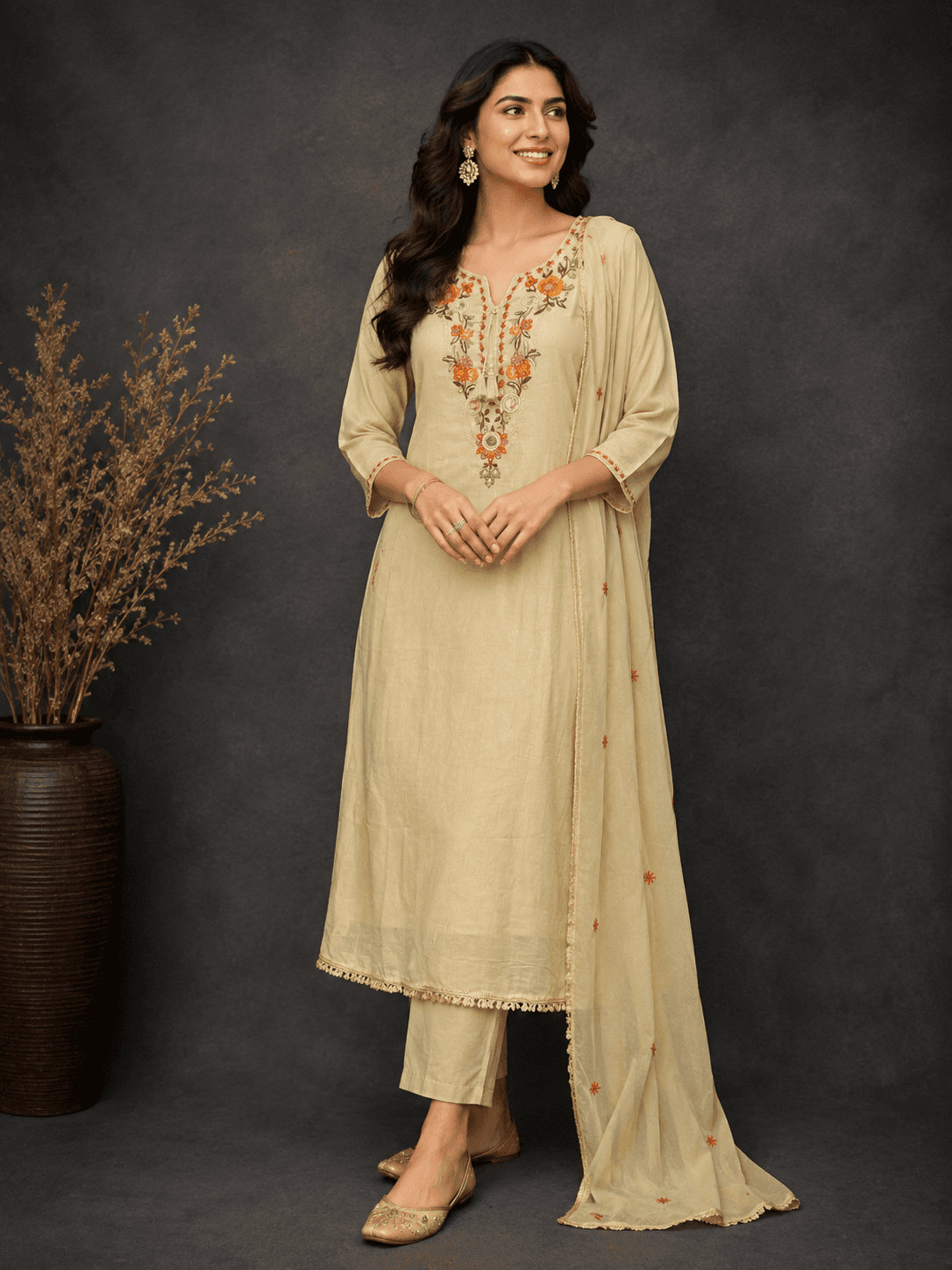 Cotton Kurta Set A-line